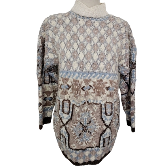 Vintage Handcrafted Cotton Ramie Bulky Sweater by Jennifer & Co. M - Picture 2 of 14